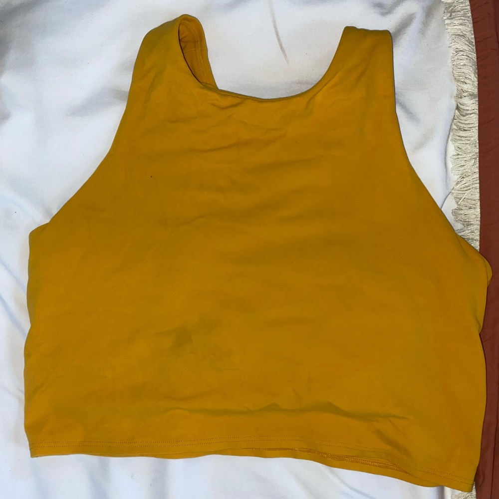 Athleta Conscious Crop Sports Bra L Marigold